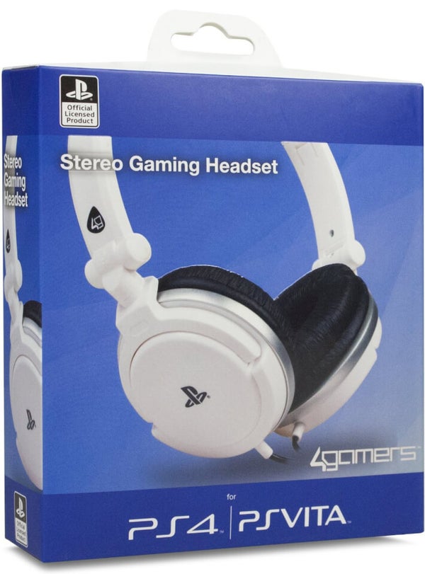 4Gamers Officially Licensed Stereo Gaming Headset - White (PS4/PSVita)