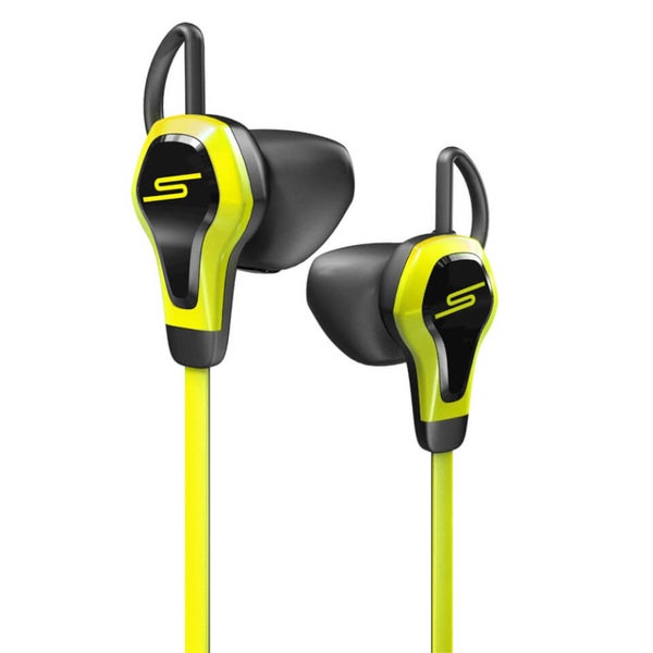 SMS Biosport Water Resistant Smart Earbuds with Heart Monitor - Yellow