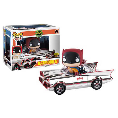 DC Comics '66 Chrome Batmobile with Batman Pop! Ride & Vinyl Figure SDCC 2016 Exclusive