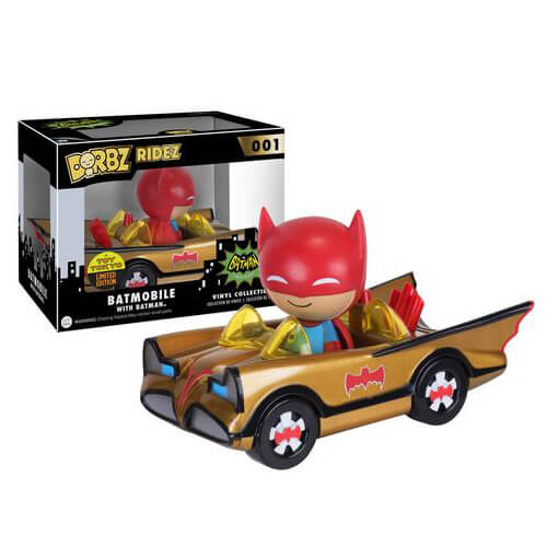 Batman Gold Batmobile & Batman Dorbz Ride & Vinyl Figure SDCC 2016 EXC