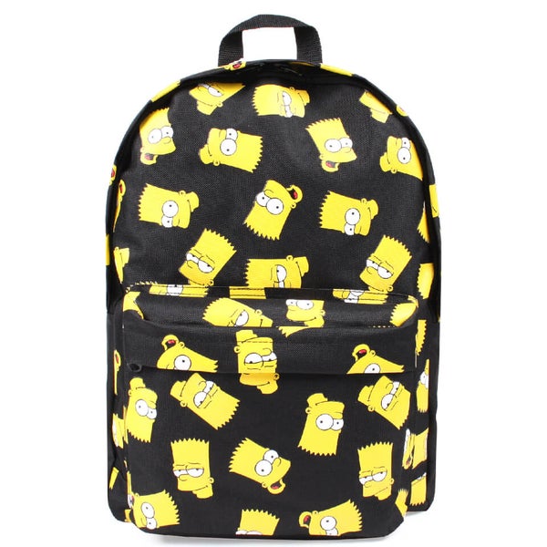 The Simpsons Men's Bart Face Backpack Black Mens Accessories