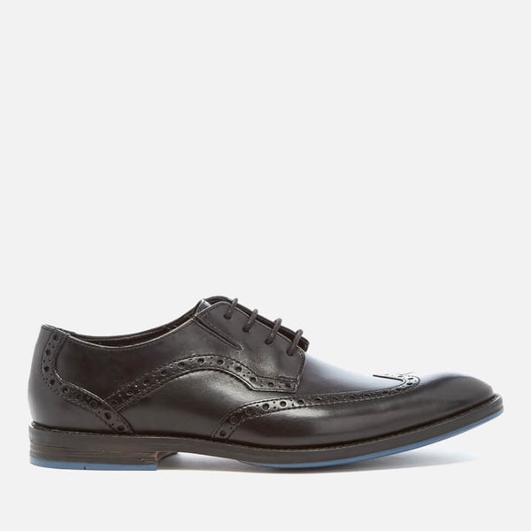 Clarks Men s Prangley Limit Leather Brogues Black TheHut