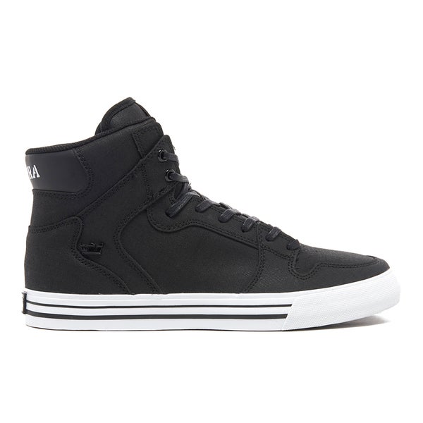 Supra Men s Vaider High Top Trainers Black White Mens Footwear Zavvi