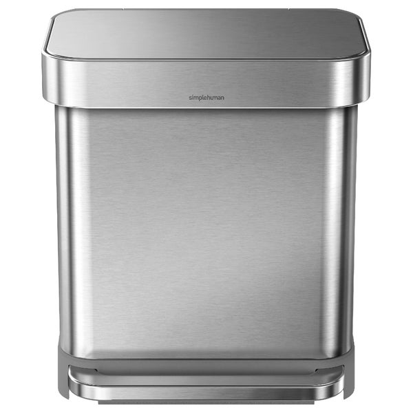 Poubelle rectangulaire à pédale avec réserve à sacs 30L - Main Image