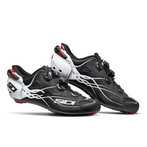 Sidi Shot Carbon Road Shoes Matt Black Gloss White ProBikeKit UK
