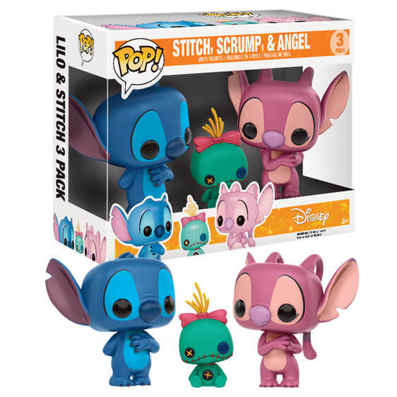 Figurines Pop Stitch, Angel et Scrump (Lilo et Stitch) pas cher