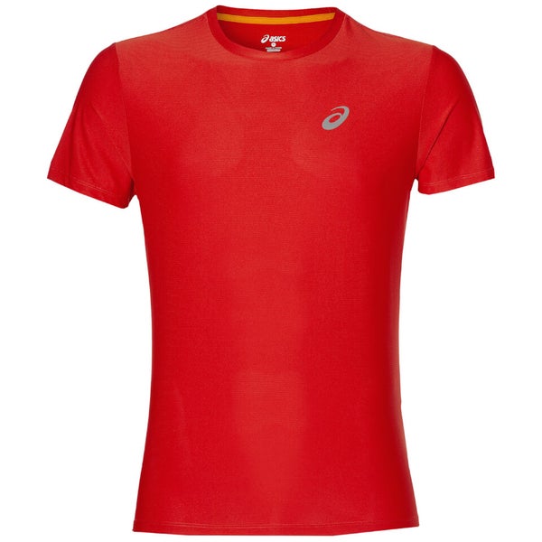 Asics Men s Run T Shirt Fiery Red ProBikeKit UK