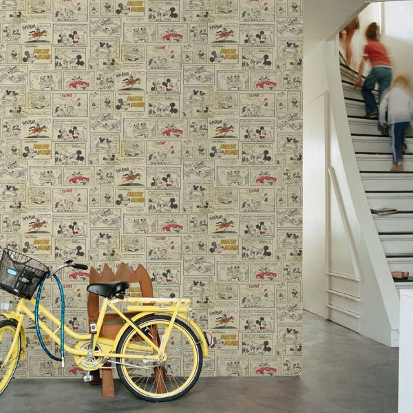 Disney Vintage Retro Mickey And Minnies Night Out Wallpaper Homeware disney-vintage-retro-mickey-and-minnies-night-out-wallpaper-homeware