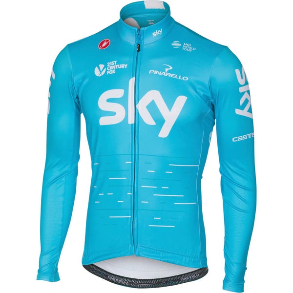 Team Sky Long Sleeve Thermal Jersey Sky Blue ProBikeKit UK