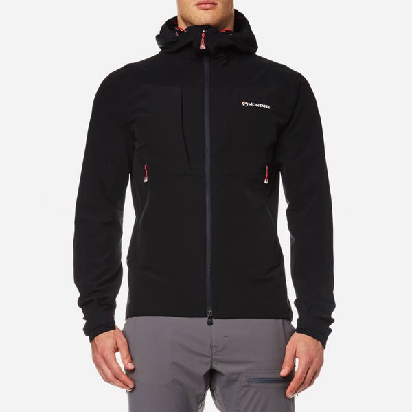 Montane Men s Dyno Stretch Softshell Jacket Black Alpine Red TheHut