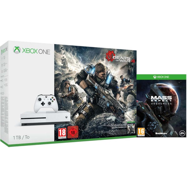 Xbox One S 1TB Console Includes Gears of War Mass Effect