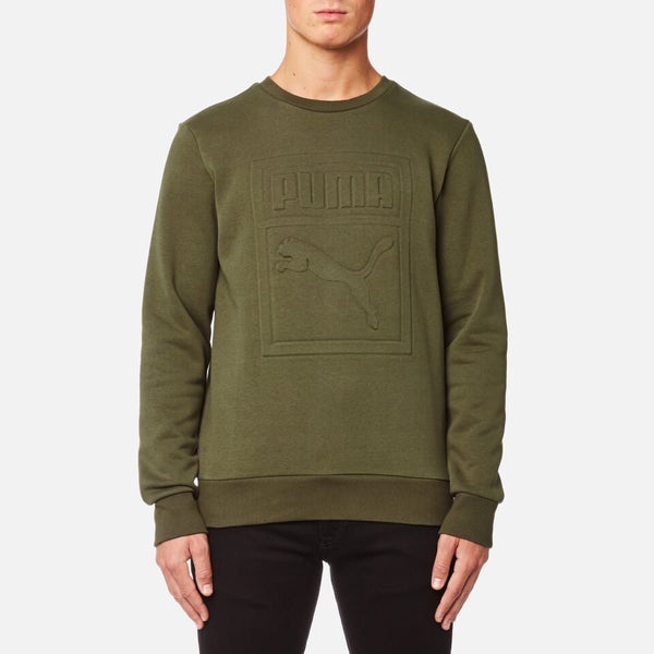 Puma archive embossed logo hoodie sales