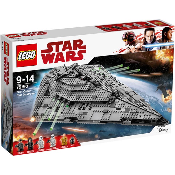 LEGO Star Wars Episode VIII First Order Star Destroyer 75190 Toys Zavvi US