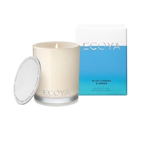 ECOYA Blue Cypress And Amber Madison Jar Candle 400g Limited Edition