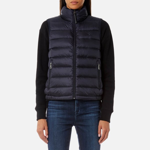 Polo Ralph Lauren Women's Lightweight Nylon Vest Navy Free UK Delivery Available