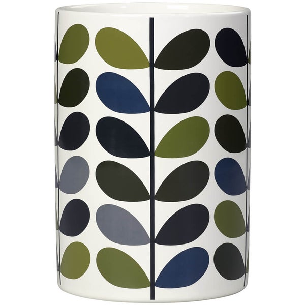 Orla Kiely Utensil Pot Khaki Marine IWOOT UK