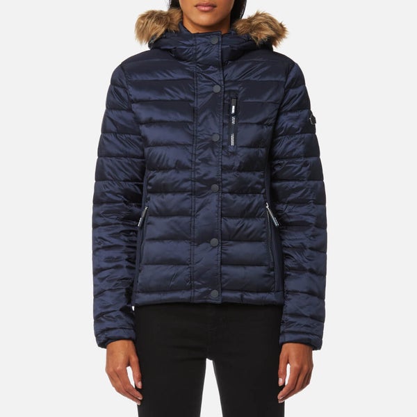 Superdry luxe fuji double zip hood hot sale