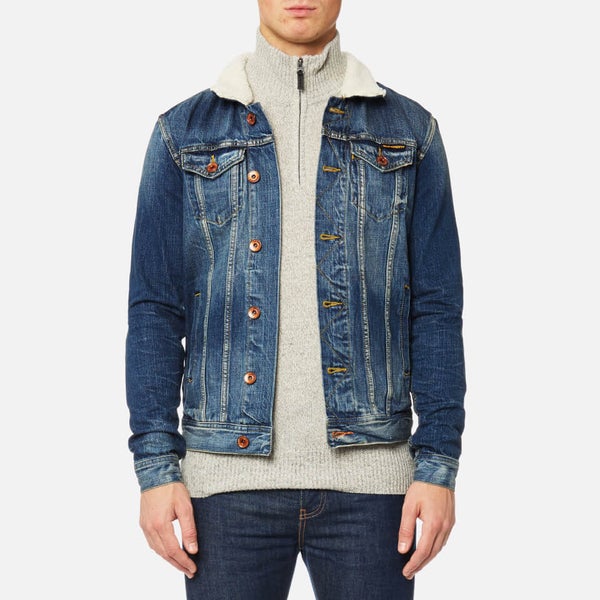 Superdry Men s Stormbreaker Denim Jacket Beaten Blue TheHut