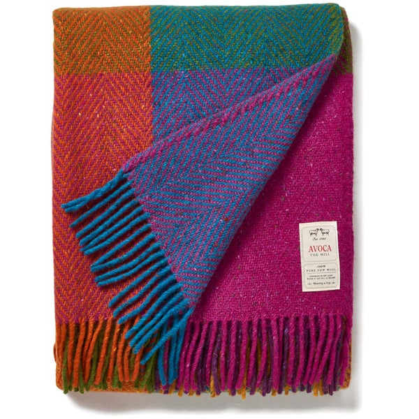 Avoca Heavy Herringbone Throw Circus 142 x 183cm IWOOT UK