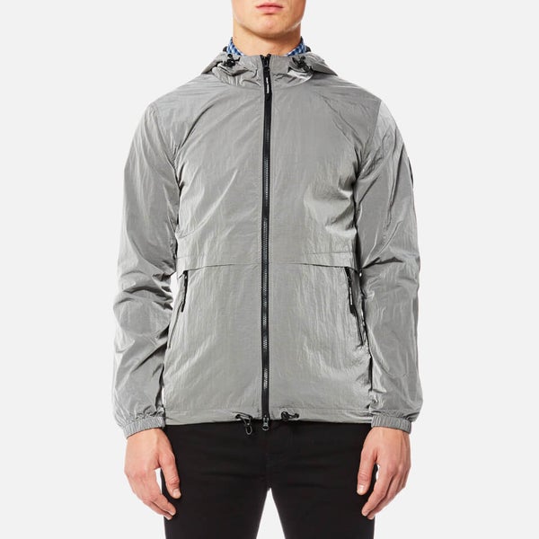 Marshall Artist Men s Liquid Nylon Windrunner Jacket Silver TheHut