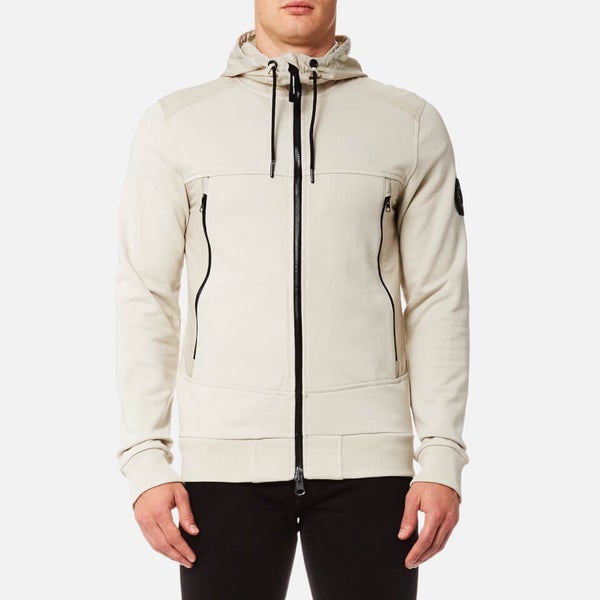 Marshall Artist Men s Overdyed Compacta Zip Through Hoody Stone TheHut