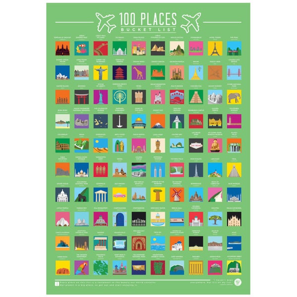 100 Places Bucket List Poster IWOOT UK 100-places-bucket-list-poster-iwoot-uk