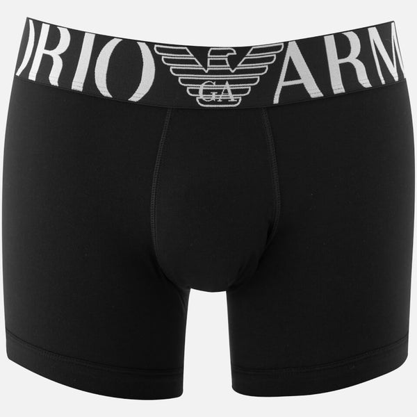 Emporio Armani Men's Stretch Cotton Boxer Shorts - Nero | TheHut.com