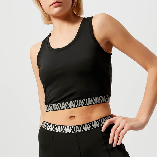 Armani Exchange Women's Jersey Crop Top Black