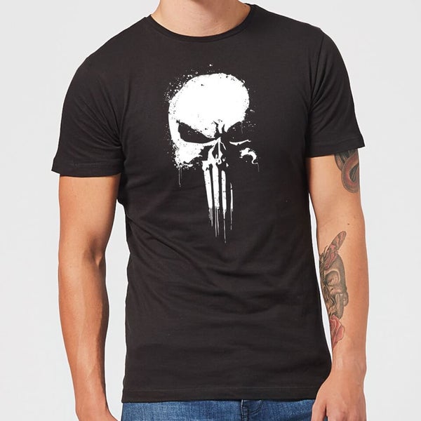 Marvel The Punisher Paintspray Men s Black T Shirt Clothing Zavvi Australia