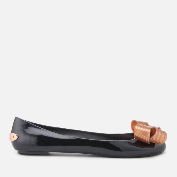 ted baker sually leather ballet pumps in black