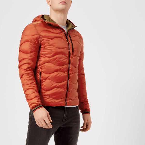 Superdry men's wave quilted hooded jacket on sale