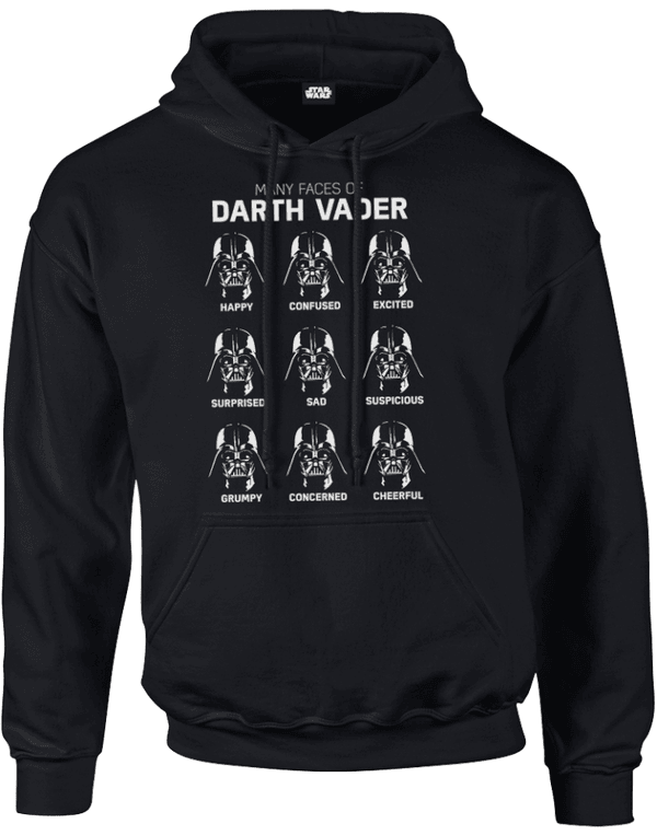 Star Wars Many Faces Of Darth Vader Pullover Hoodie Black Clothing Zavvi Us