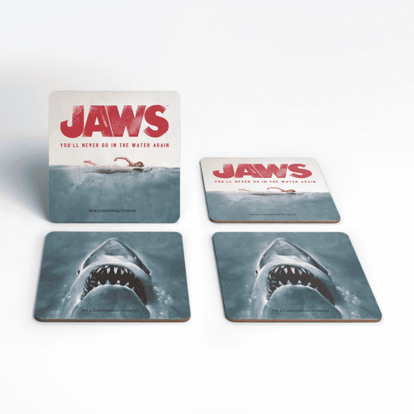 Jaws Movie 4 Piece Wooden Coaster Set 