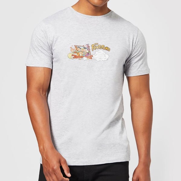 Officially Licensed The Flintstones Men's T-Shirt - 100% Cotton, Sizes 3XL, 4XL, 5XL (White)
