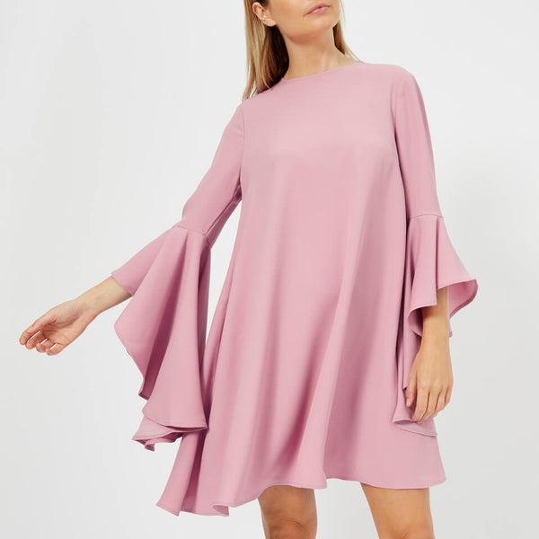 Ted Baker Women s Ashleyy A Line Waterfall Sleeve Dress Dusky Pink TheHut
