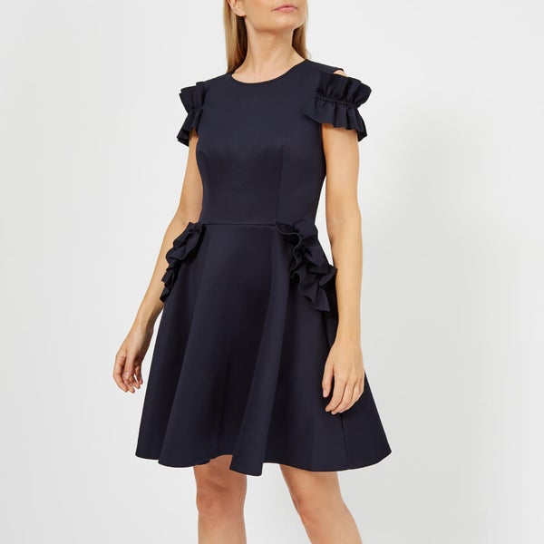 Ted baker deneese ruffle detail dress hotsell
