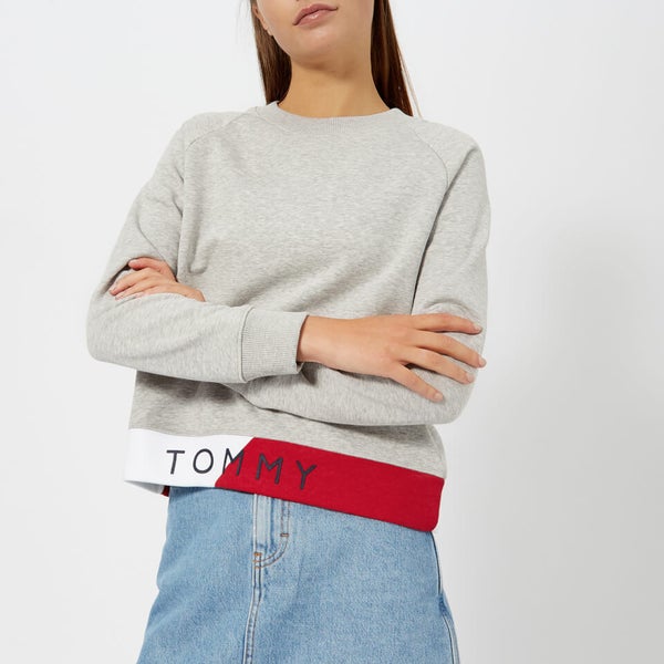 Tommy Hilfiger Women s Athleisure Electra Sweatshirt Light Grey TheHut