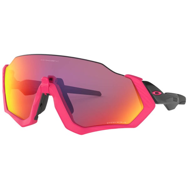 Oakley Flight Jacket Sunglasses Neon Pink Prizm Road