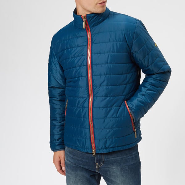 Barbour international locking best sale quilted jacket blue