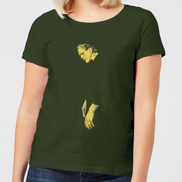 Universal Monsters Frankenstein Illustrated Women’s T-Shirt – Forest Green