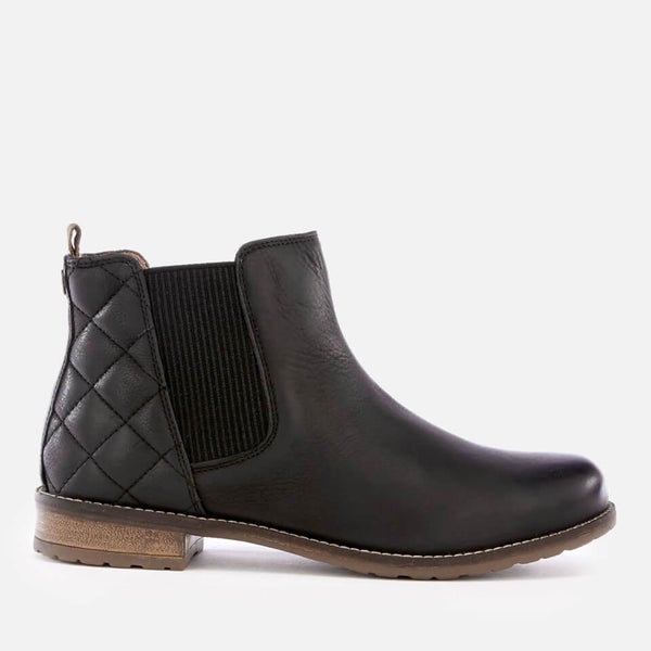 Barbour Women's Abigail Leather Quilted Chelsea Boots - Black | TheHut.com