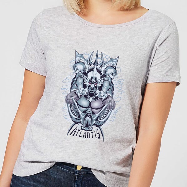 Aquaman Atlantis Seven Kingdoms Women’s T-Shirt – Grey