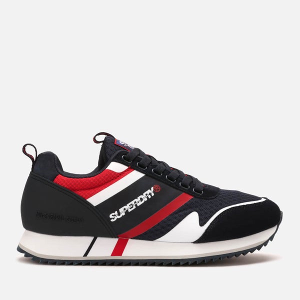 Superdry Men s Fero Runner Style Trainers Dark Navy White True Red TheHut