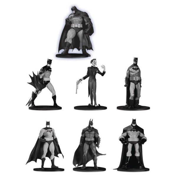 DC Collectibles Batman Black & White PVC Minifigure 7-Pack Box Set