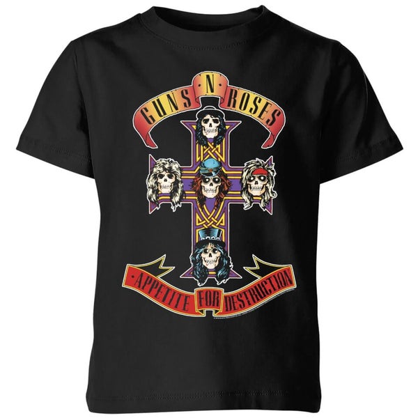 Guns N Roses Appetite For Destruction Kinder T-Shirt - Schwarz | SOWIA