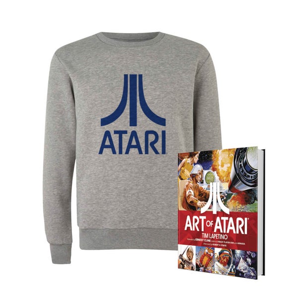 Atari Cut & Sew Men's Sweatshirt - Retro Gaming Fan Merch, Cotton Crewneck Pullover