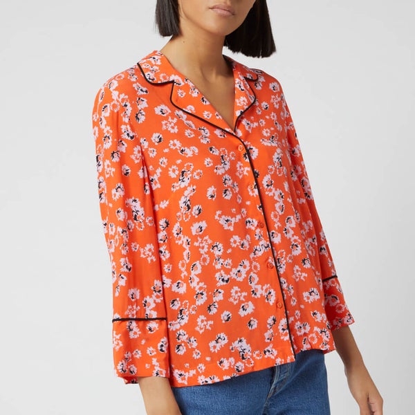 Whistles Women s Digital Daisy Pyjama Print Shirt Flame Multi