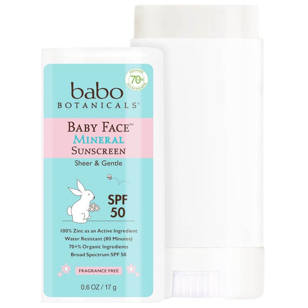 Babo botanicals baby face mineral shop sunscreen stick