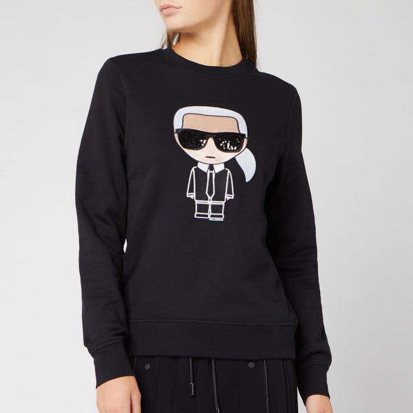 Karl Lagerfeld Women's Ikonik Karl Sweatshirt - Black | TheHut.com