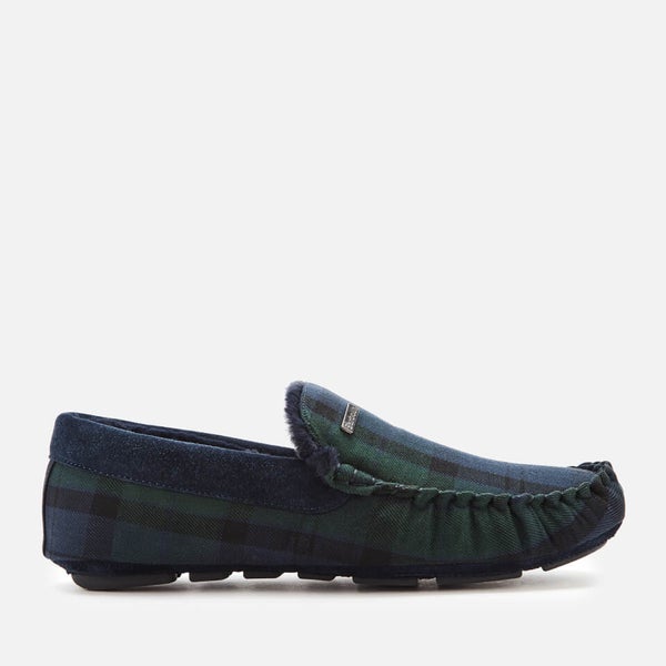 barbour monty suede mens black slippers